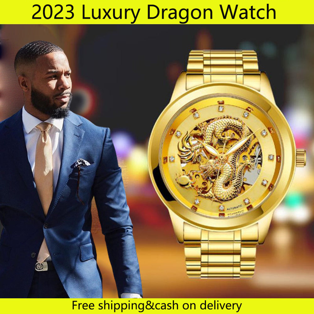 🔥LAST DAY Promotion 70% OFF🔥Fashionable Golden Dragon Watch