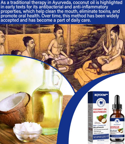 BQYOOMTM Coconut Oil Mouthwash Essential Oil