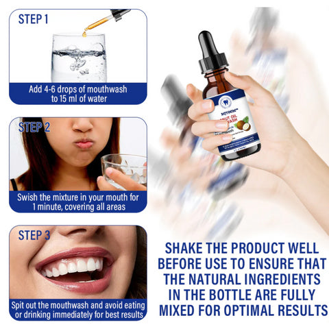 BQYOOMTM Coconut Oil Mouthwash Essential Oil