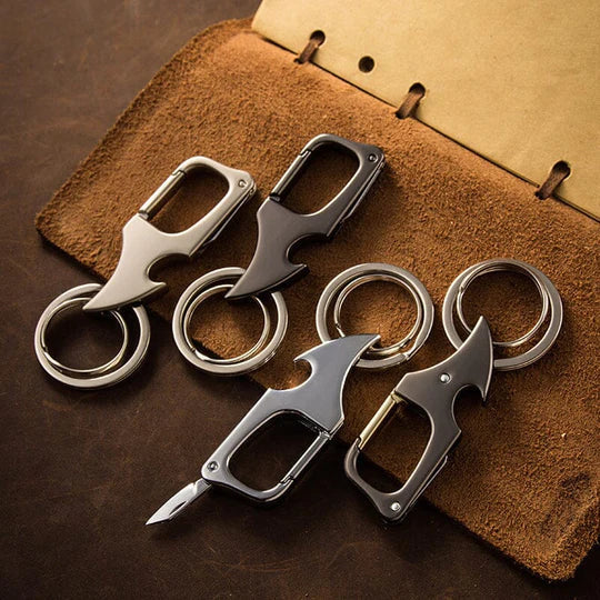 💥Limited Time Offer💥Multifunctional Pendant Bottle Opener Metal Double Ring KeyChain