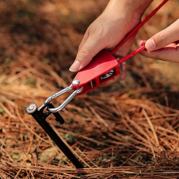 Portable Pulley Camping Rope - Adjustable Fix Tent High Strength Fast Release