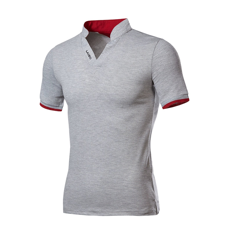 2023 New Men's Stand Collar POLO T-Shirt