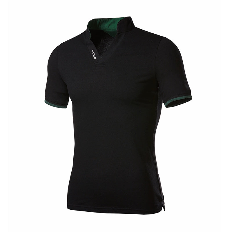 2023 New Men's Stand Collar POLO T-Shirt