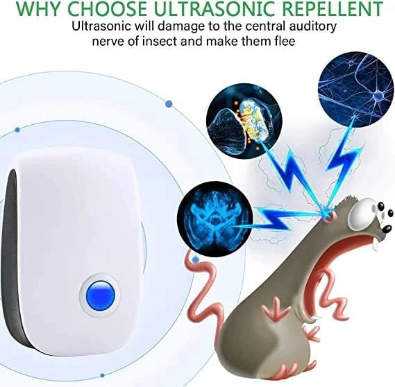 Ultrasonic Pest Repeller for Mosquito, Cockroaches, Rats, Ants, Lizards, Spiders, Etc: Keep Your Family Safe and Healthy