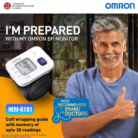 🔥LAST DAY Promotion 49% OFF🔥Omron HEM 6161 fully automatic wrist blood pressure monitor！