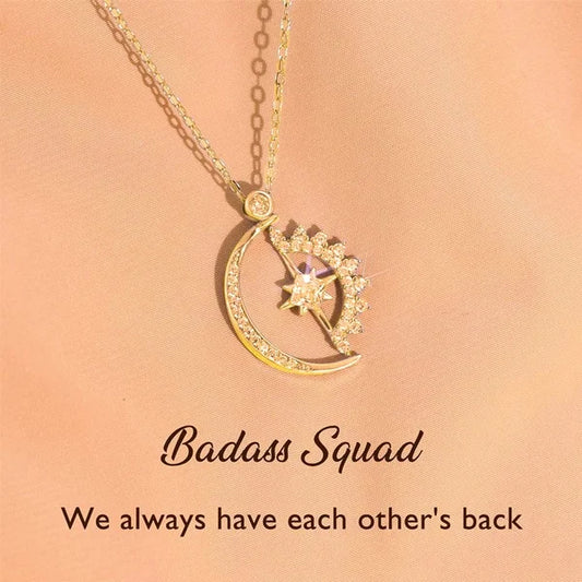 To My Badass Squad Necklace - ''We always have each other's back''👩‍❤️‍👩