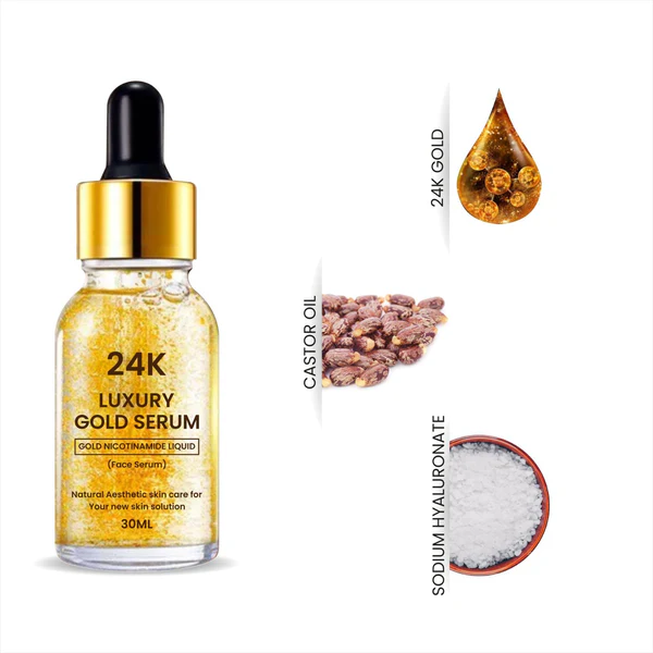 24K Gold Face Serum (30 ml) (Pack Of 2)