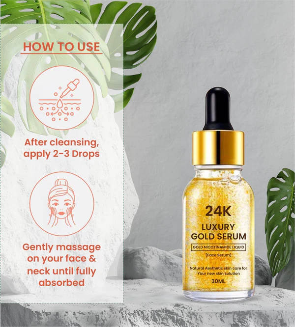 24K Gold Face Serum (30 ml) (Pack Of 2)