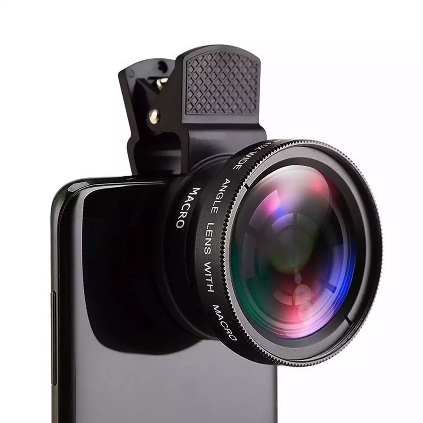 MOBILE ADD-ON LENSES 2 in 1 (Wide+Macro) Clip on Mobile Camera Lens Kit for iPhone, Samsung and Other Smartphones.